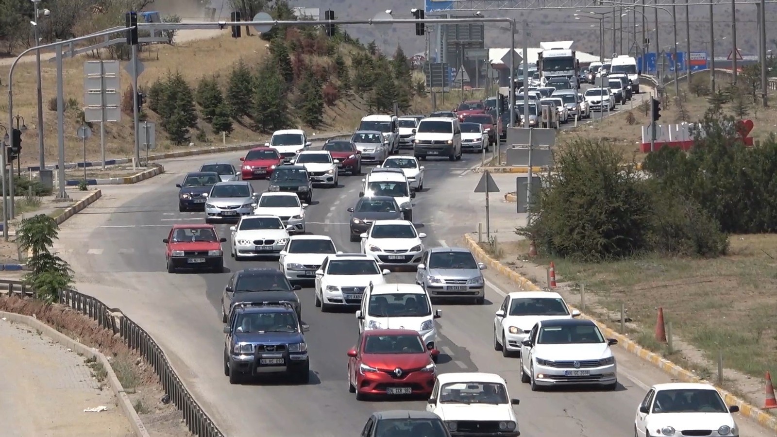 Kırıkkale'de yoğun trafik 